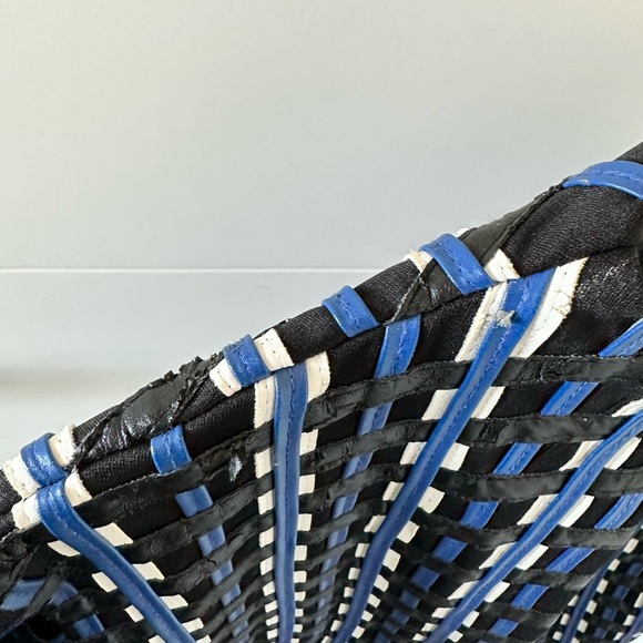 Adolfo Dominguez short vest jacket size 6 tricoloured statement piece 🤍💙🖤 - Picture 8 of 17